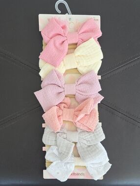 Baby Girls Pastel Bow Headbands - Multi-Pack
